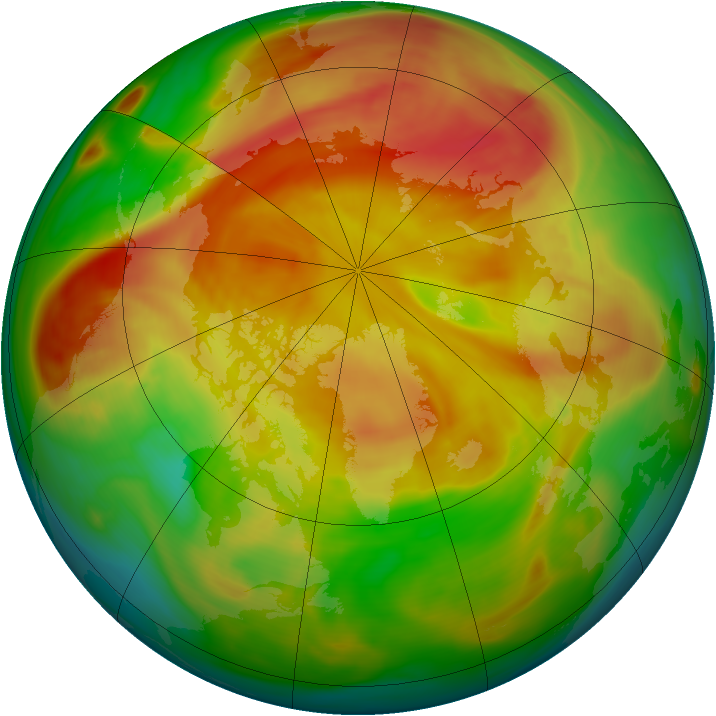 Arctic ozone map for 15 April 2006